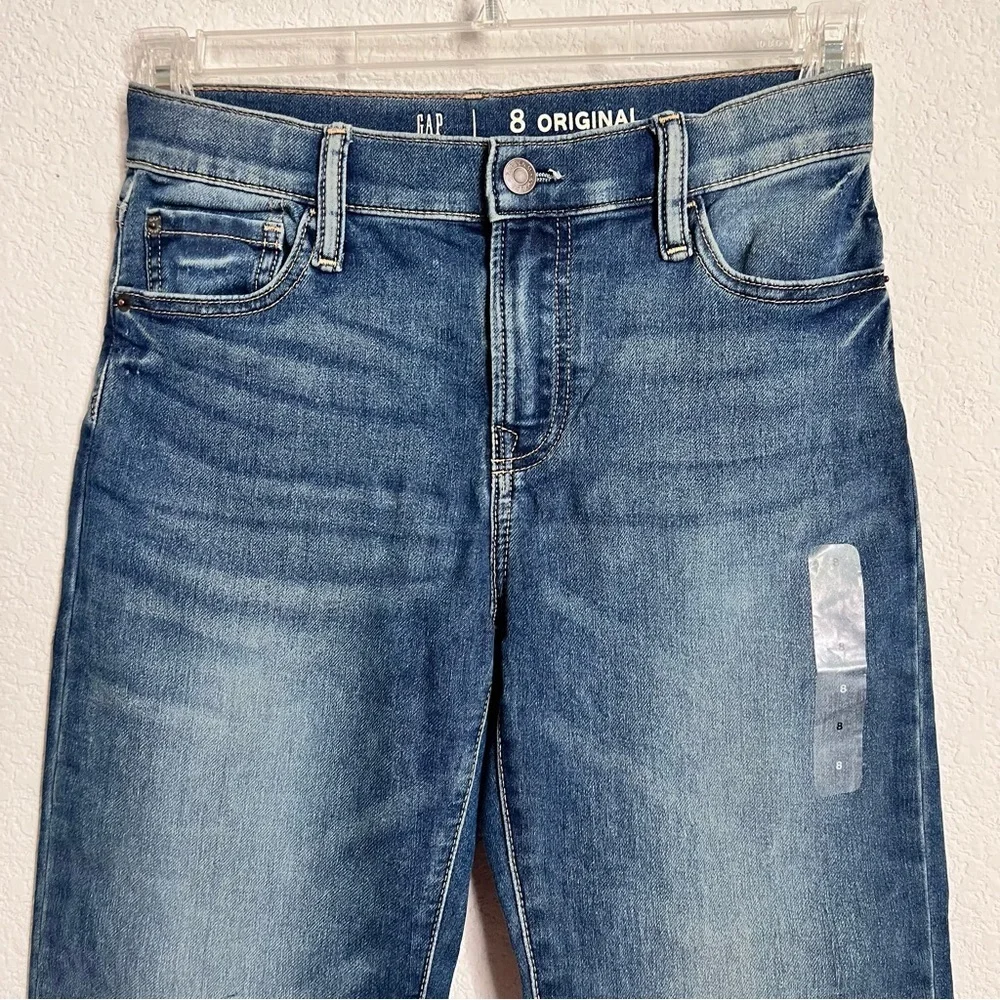 GAP Kids Original Medium Wash Comfort Stretch Adjustable Waist Jeans New 8